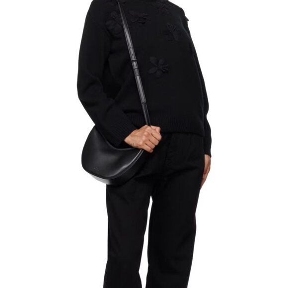 SOLD - NWT Valentino Black VLogo Moon Mini Bag - Picture 2 of 7